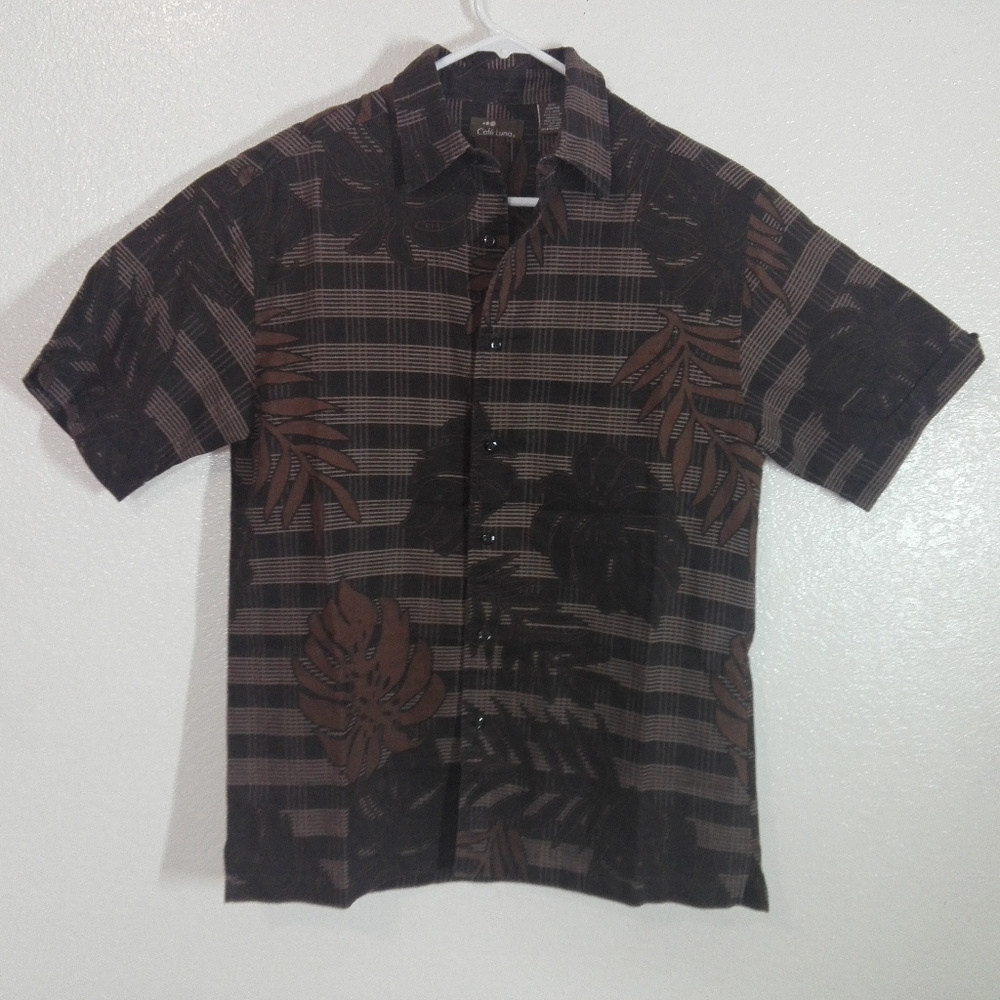 Cafe LunaHawaiian Floral Shirt M (F1.9) - Picture 7 of 8